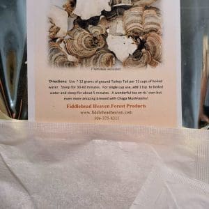 Wild Turkey Tail Mushroom Tea Bags in pouch