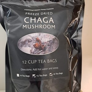 Freeze-Dried Chaga Mushroom 12 cup Tea Bags for immune support