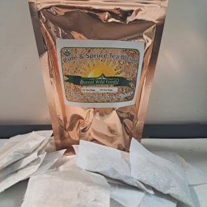 Pine and Spruce Tea Bags in pouch